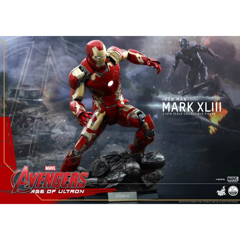 Hot Toys QS005 Avengers Age of Ultron Iron Man Mark XLIII 43 ( Robert Downey Jr. ) 1/4th scale Collectible Figure 49cm (Displayed)