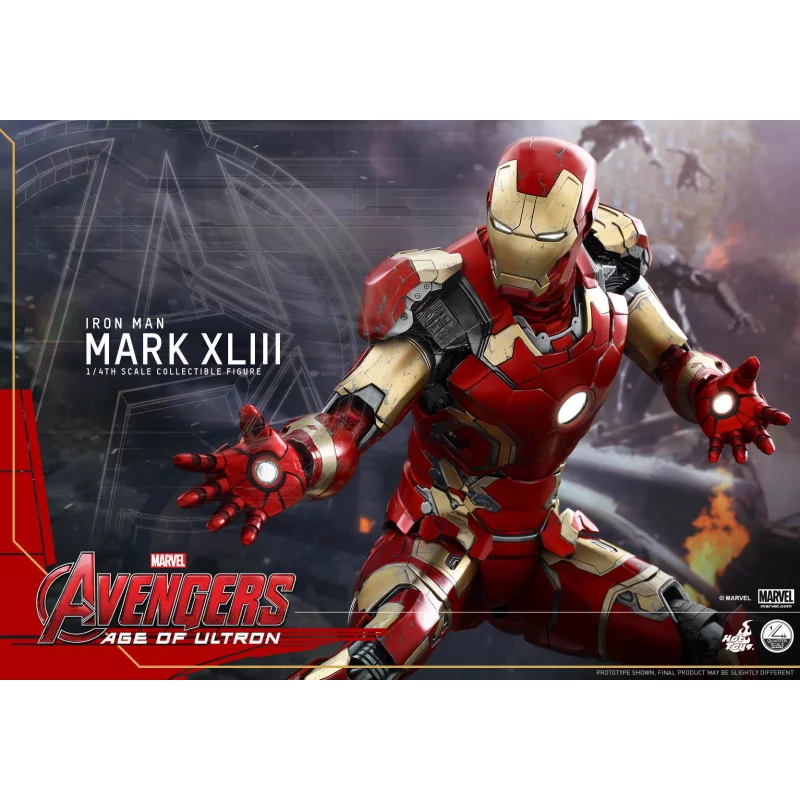 Hot Toys QS005 Avengers Age of Ultron Iron Man Mark XLIII 43 ( Robert Downey Jr. ) 1/4th scale Collectible Figure 49cm (Displayed)