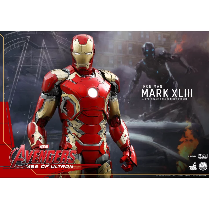 Hot Toys QS005 Avengers Age of Ultron Iron Man Mark XLIII 43 ( Robert Downey Jr. ) 1/4th scale Collectible Figure 49cm (Displayed)