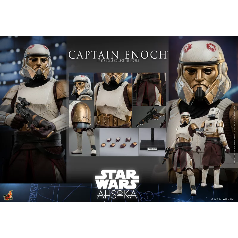 Hot Toys TMS120 Star Wars: Ahsoka Collectible Action Figurine 1/6 Capitaine Enoch 30cm