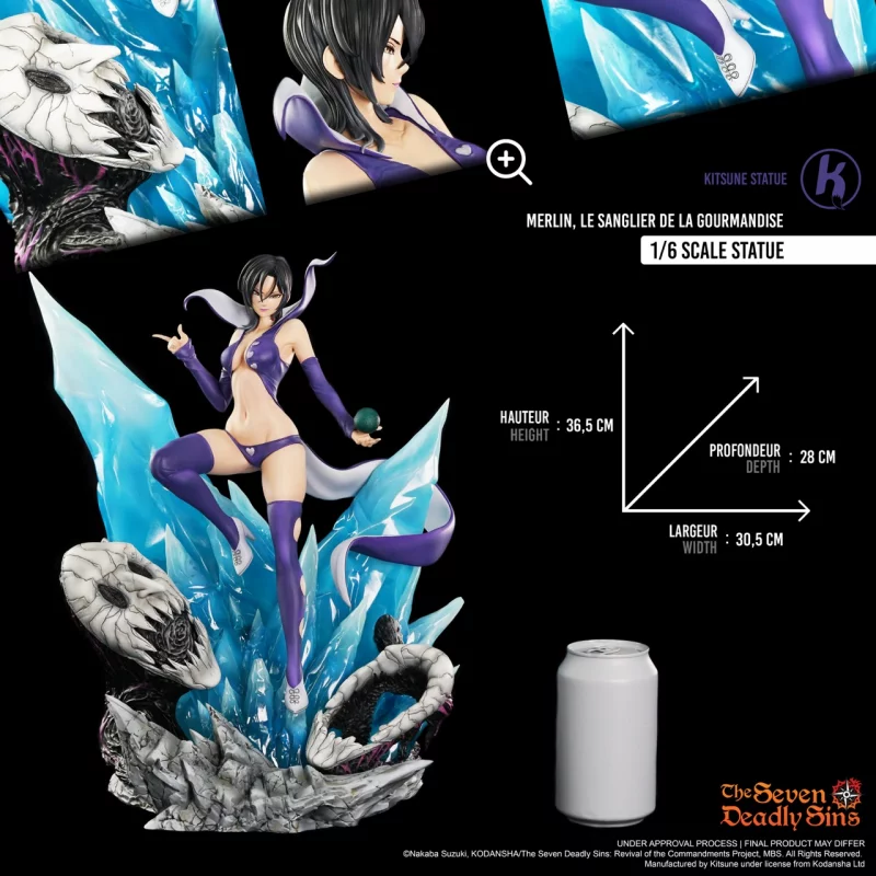 The Seven Deadly Sins Merlin Sin of Gluttony Statue 1/6 By Kitsune 37cm