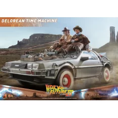 Hot Toys MMS738 Retour vers le Futur 3 III Collectible Véhicule 1/6 DeLorean Time Machine 72cm