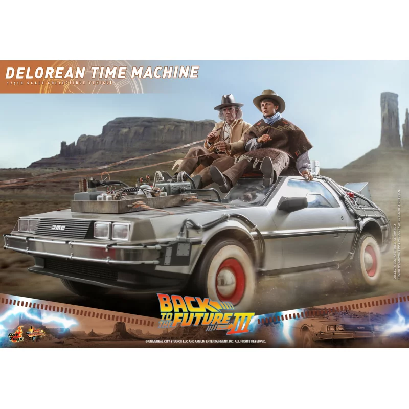 Hot Toys MMS738 Retour vers le Futur 3 III Collectible Véhicule 1/6 DeLorean Time Machine 72cm