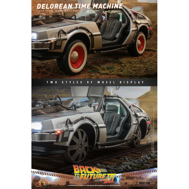 Hot Toys MMS738 Retour vers le Futur 3 III Collectible Véhicule 1/6 DeLorean Time Machine 72cm