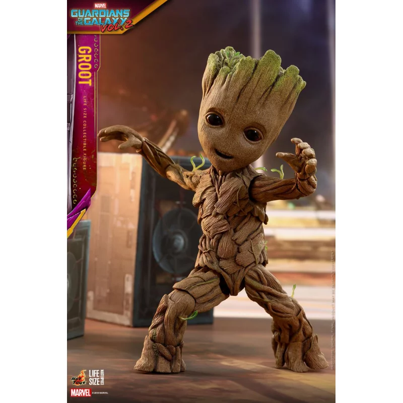 Hot Toys LMS005 Les Gardiens de la Galaxie Vol. 2 Young Groot Life-Size 1/1 Collectible Figurine 26cm (Neuf)