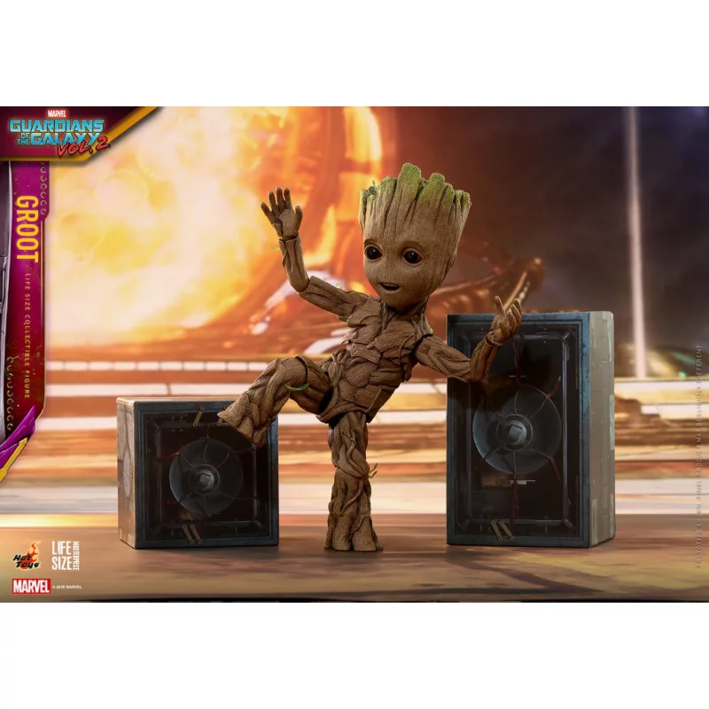 Hot Toys LMS005 Les Gardiens de la Galaxie Vol. 2 Young Groot Life-Size 1/1 Collectible Figurine 26cm (Neuf)