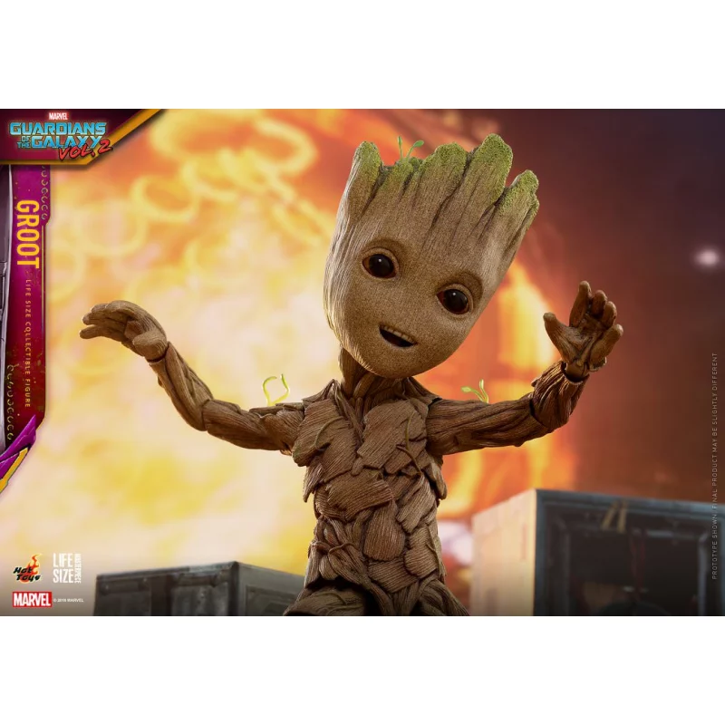 Hot Toys LMS005 Les Gardiens de la Galaxie Vol. 2 Young Groot Life-Size 1/1 Collectible Figurine 26cm (Neuf)