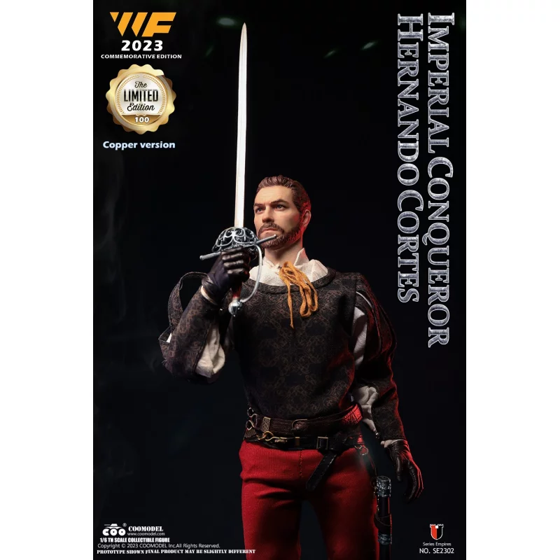 Imperial Conquistador  Hernan Cortes Wf Brass CUPRONICKEL Edition Collectible Action Figurine 1/6 Coomodel SE2302