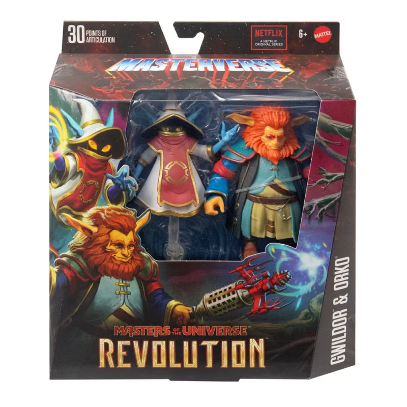 Masters of the Universe: Revolution Masterverse Pack of 2 Action Figures Gwildor &amp; Orko 13cm