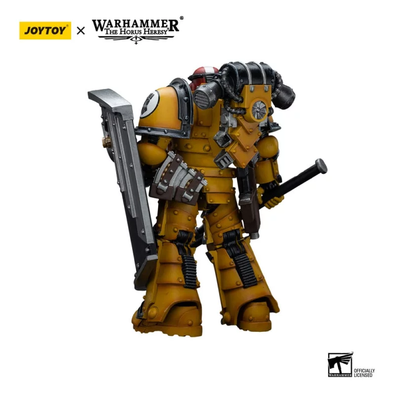 Warhammer Action Figure 1/18 The Horus Heresy Imperial Fists Legion MkIII Breacher Squad Sergeant with Thunder Hammer 12cm