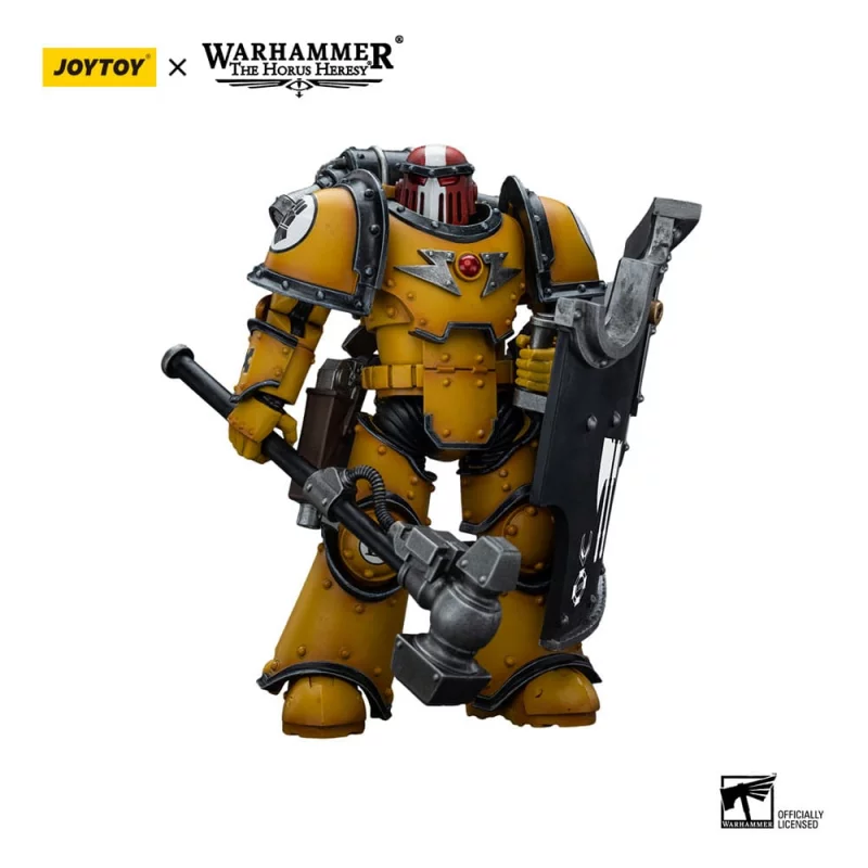Warhammer Action Figure 1/18 The Horus Heresy Imperial Fists Legion MkIII Breacher Squad Sergeant with Thunder Hammer 12cm