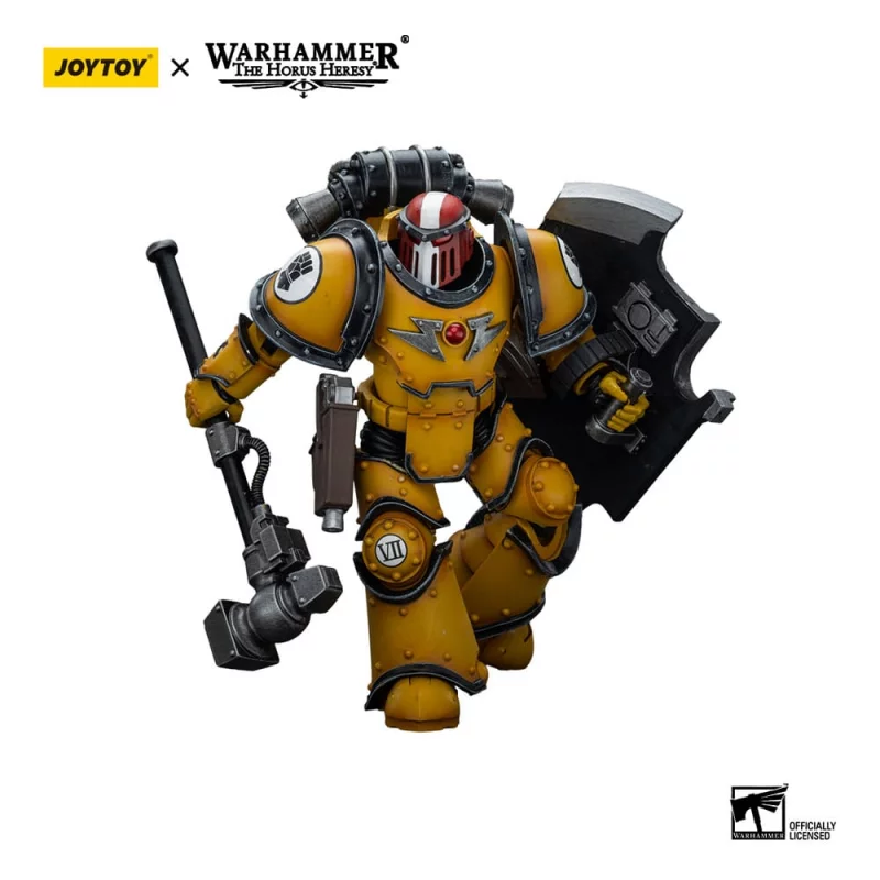 Warhammer Action Figure 1/18 The Horus Heresy Imperial Fists Legion MkIII Breacher Squad Sergeant with Thunder Hammer 12cm