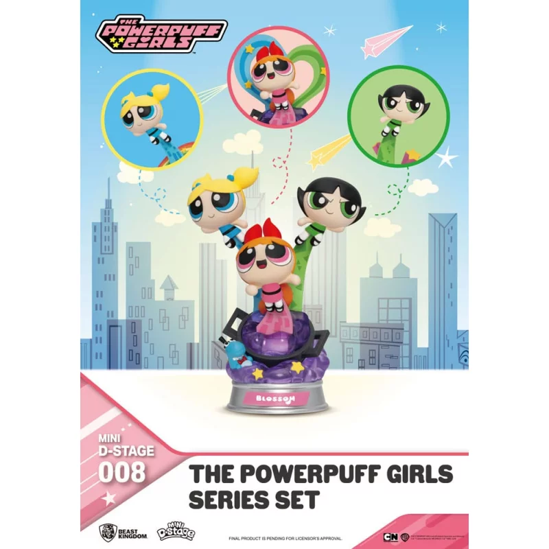 The Powerpuff Girls Pack of 6 Figures Mini Diorama Stage The Powerpuff Girls 12cm