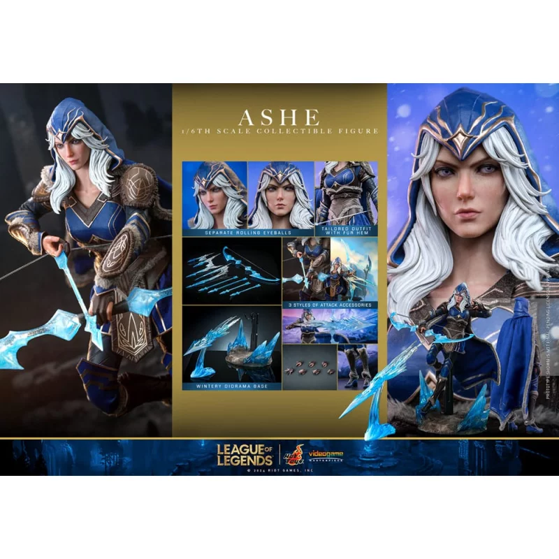 Hot Toys VGM60 League of Legends Collectible Action Figure 1/6 Ashe 28cm