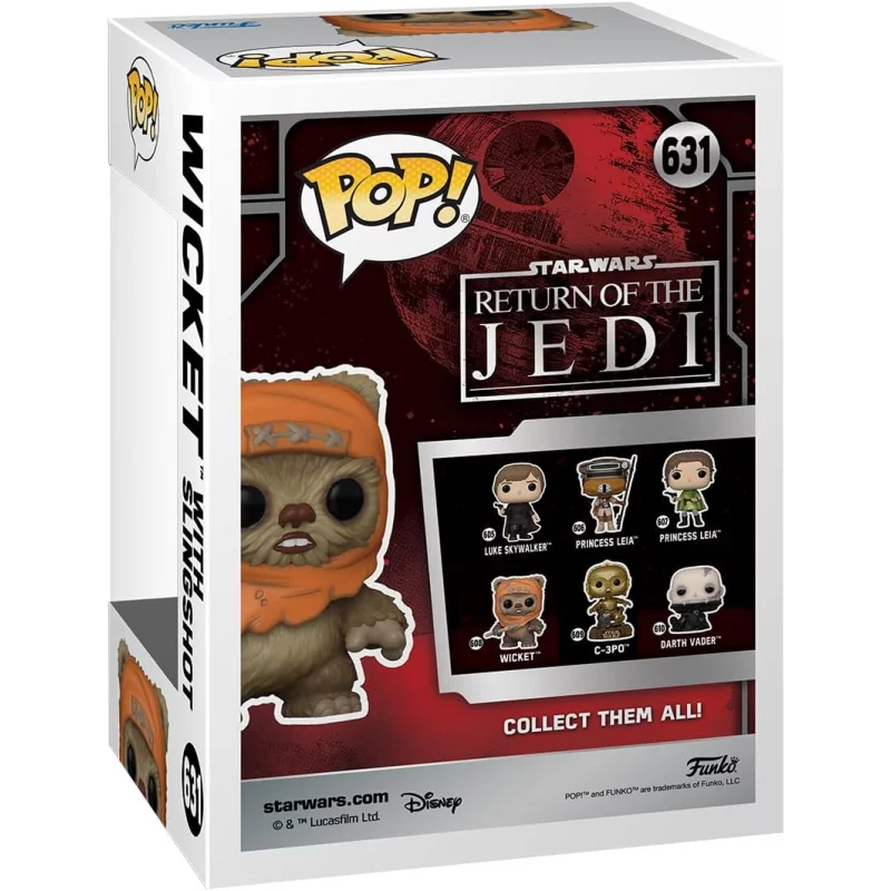 Star Wars POP! Movies Wicket with Slingshot Convention Exclusive Figurine 10cm N°631