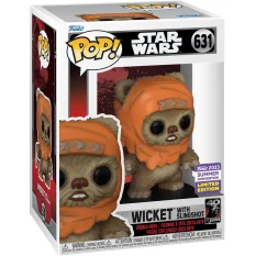 Star Wars POP! Movies Wicket with Slingshot Convention Exclusive Figurine 10cm N°631