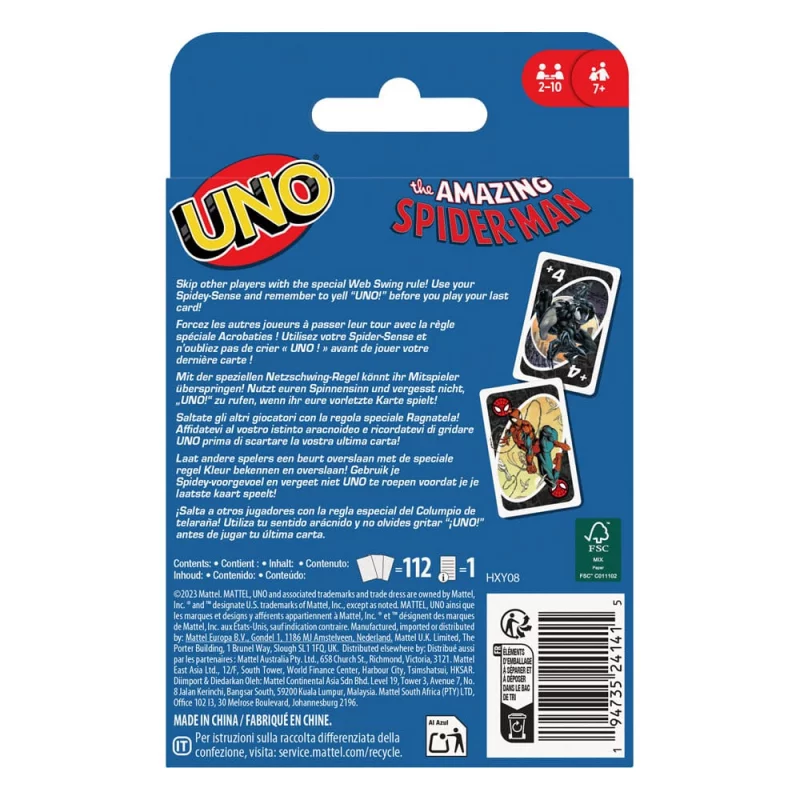 The Amazing Spider-Man Jeu de Cartes UNO
