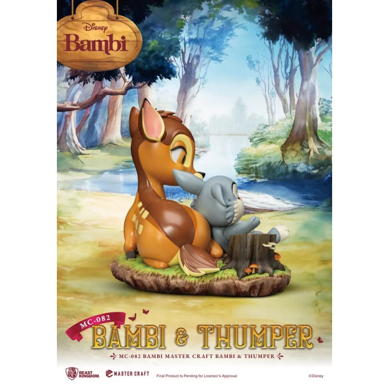 Disney Bambi Statue Master Craft Bambi &amp; Panpan 26cm
