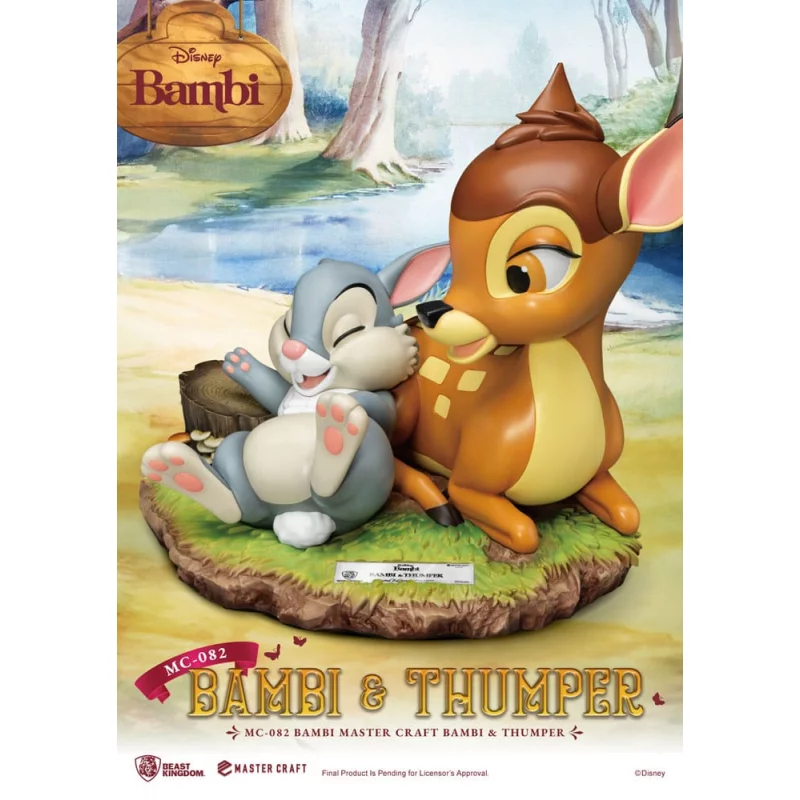 Disney Bambi Statue Master Craft Bambi &amp; Panpan 26cm