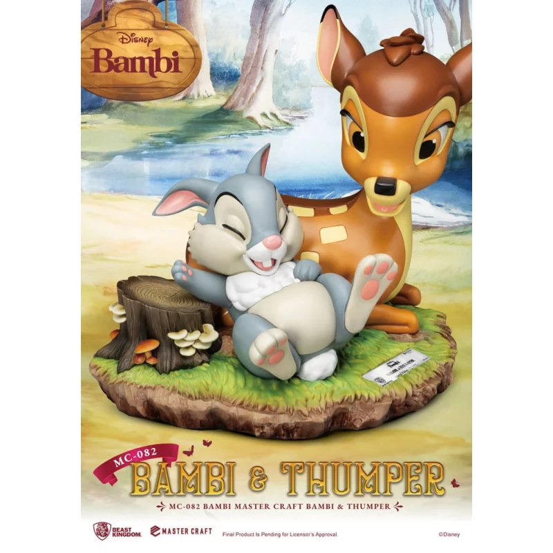 Disney Bambi Statue Master Craft Bambi &amp; Panpan 26cm