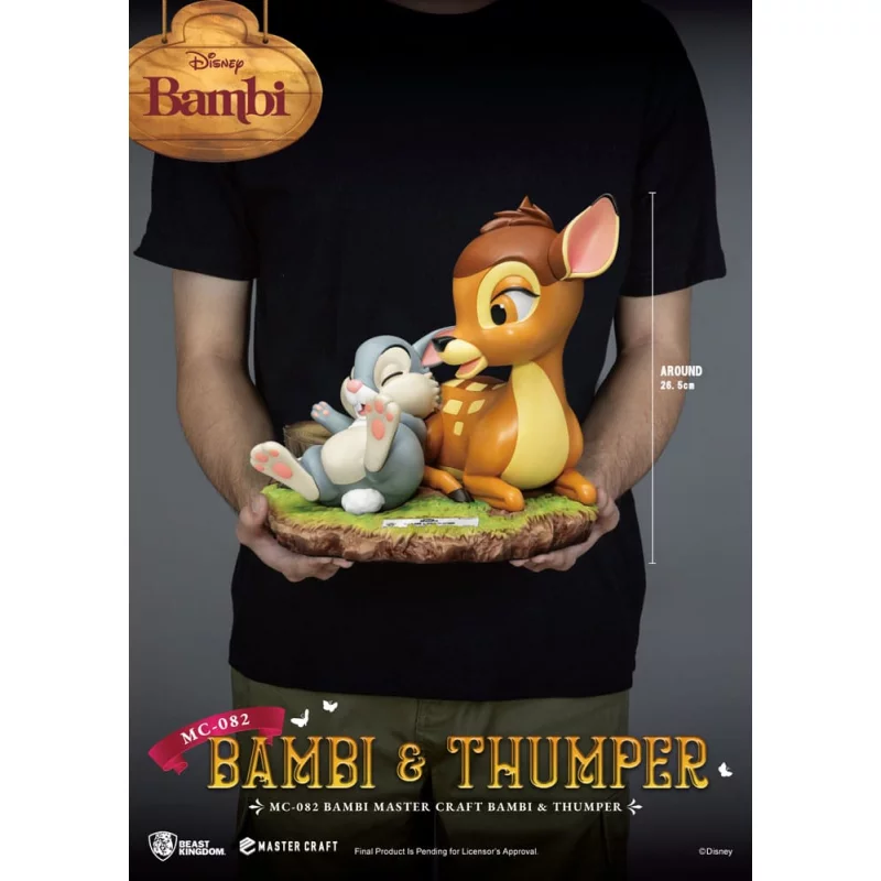 Disney Bambi Statue Master Craft Bambi &amp; Panpan 26cm