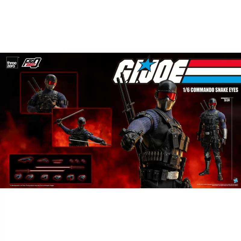 G.I. Joe Collectible Action Figure 1/6 FigZero Commando Snake Eyes