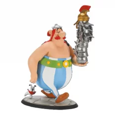 Asterix Figure Obelix Stack of Helmets and Idéfix 21cm