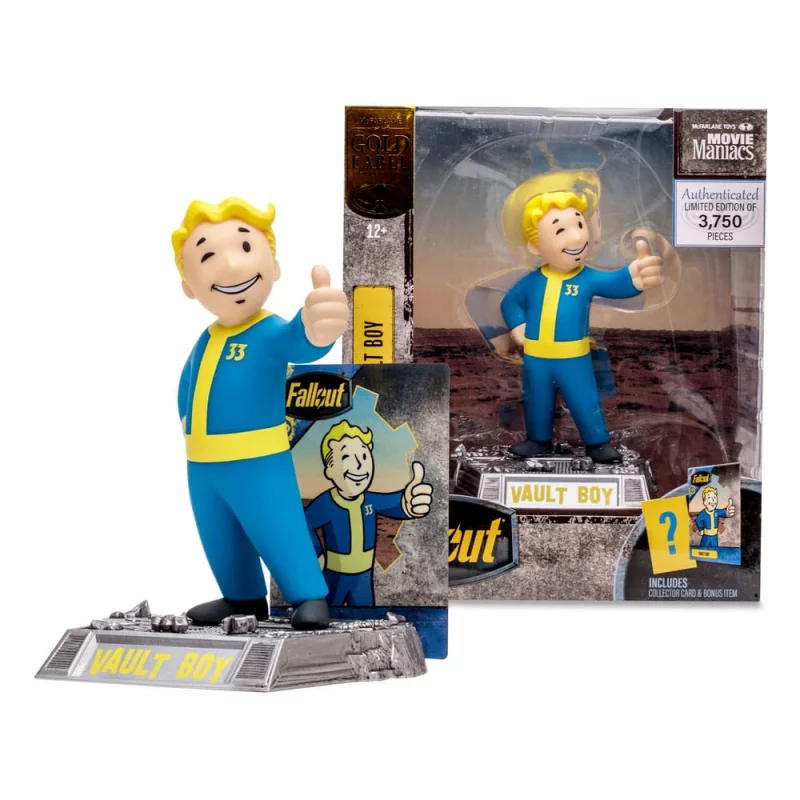 Fallout Figurine Movie Maniacs Vault Boy (Gold Label) 15cm