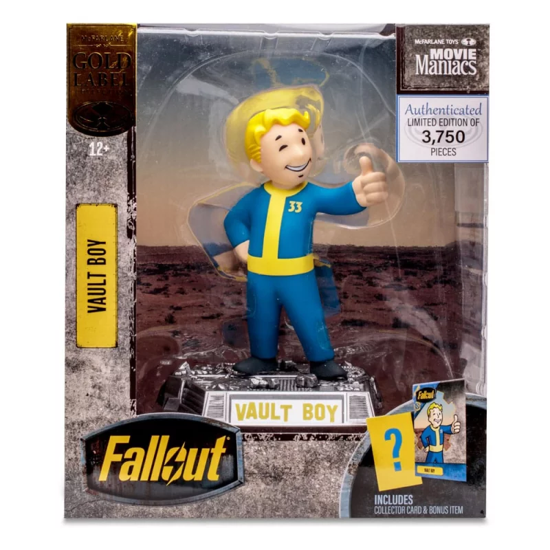 Fallout Figurine Movie Maniacs Vault Boy (Gold Label) 15cm