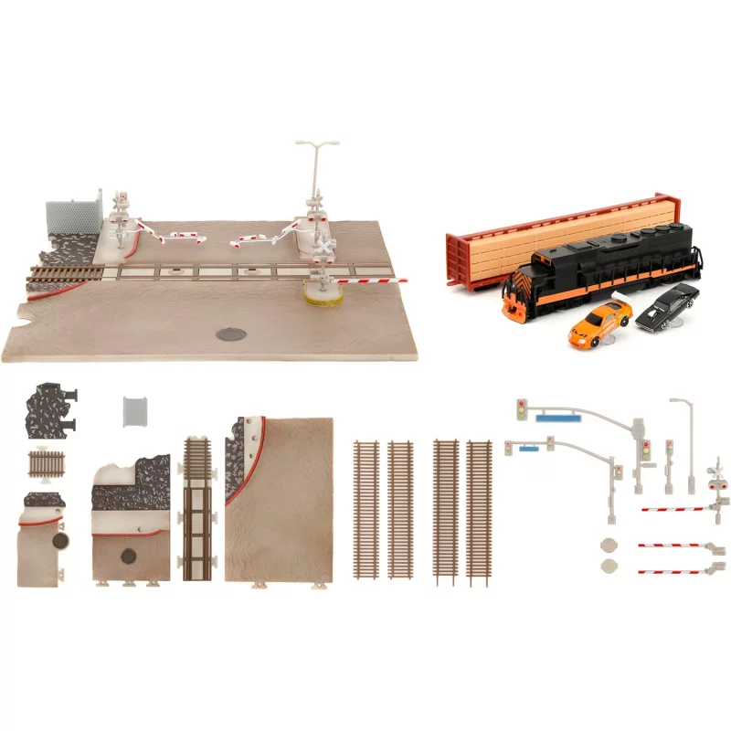 Fast &amp; Furious Final Race Train Diorama Nano Scene
