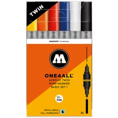 Molotow Acrylic Marker One4All Twin 01 Pochette de 6pcs