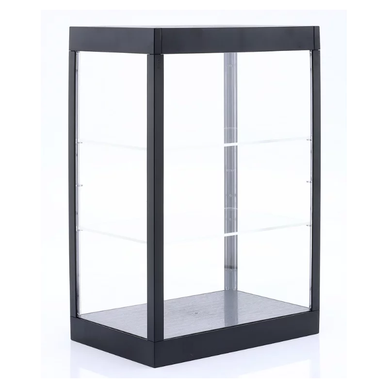 Présentoir Vitrine Display Case avec LED joints anti-poussière et deux étagères 1/6