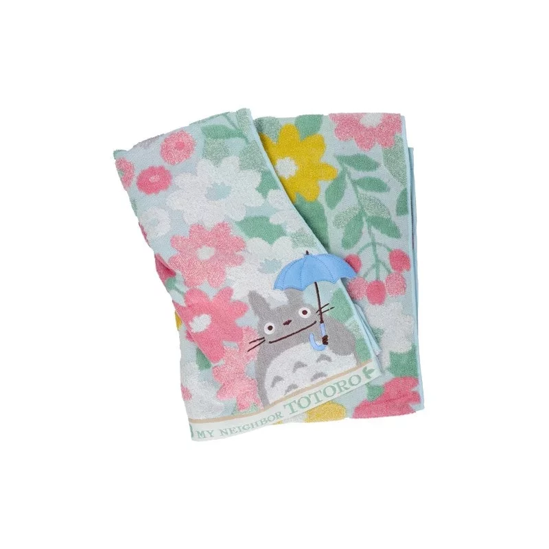 Mon Voisin Totoro Grande Serviette Champs de Fleurs 60x120cm