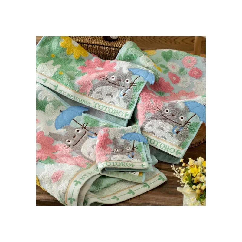 Mon Voisin Totoro Grande Serviette Champs de Fleurs 60x120cm