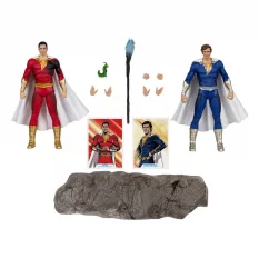 DC Multiverse Pack de 2 Action Figurines Shazam (Battle Damage) & Freddie Freeman (Gold Label) 18cm