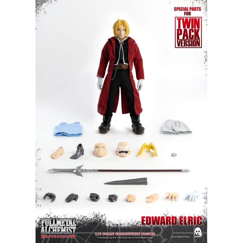 Fullmetal Alchemist Brotherhood Edward &amp; Alphonse Elric Twin Pack Exclusive 1/6 FigZero Figurines ThreeZero