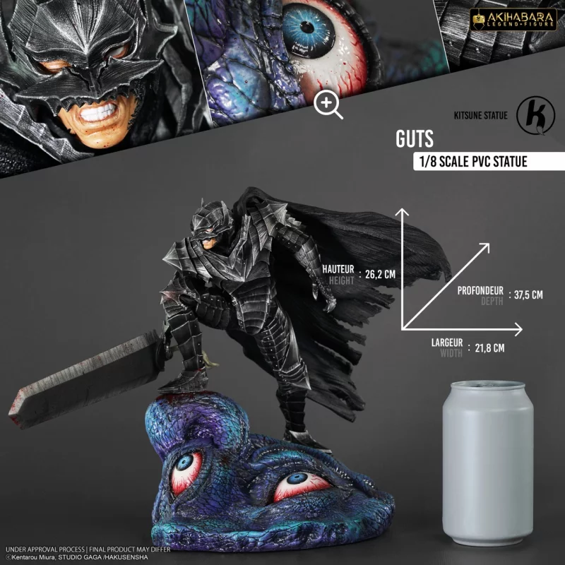 Berserk Guts en armure Berserker 1/8 PVC Statue 26cm Akihabara Legend Figure
