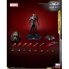 Marvel The Infinity Saga Action Figurine 1/12 DLX Iron Man Mark 50 (Black X Gold) Threezero 17cm