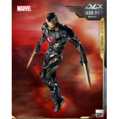 Marvel The Infinity Saga Action Figurine 1/12 DLX Iron Man Mark 50 (Black X Gold) Threezero 17cm