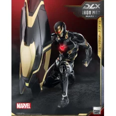 Marvel The Infinity Saga Action Figurine 1/12 DLX Iron Man Mark 50 (Black X Gold) Threezero 17cm