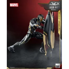 Marvel The Infinity Saga Action Figurine 1/12 DLX Iron Man Mark 50 (Black X Gold) Threezero 17cm