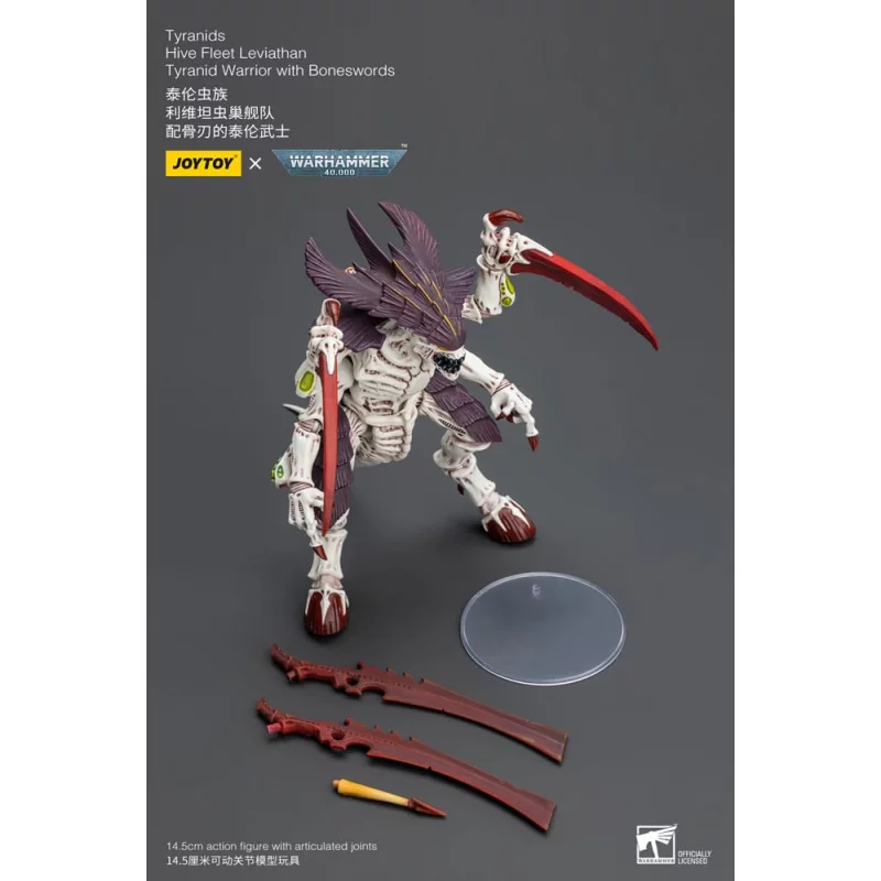 Warhammer 40k Action Figure 1/18 Tyranids Hive Fleet Leviathan Tyranid Warrior with Boneswords 14,5cm