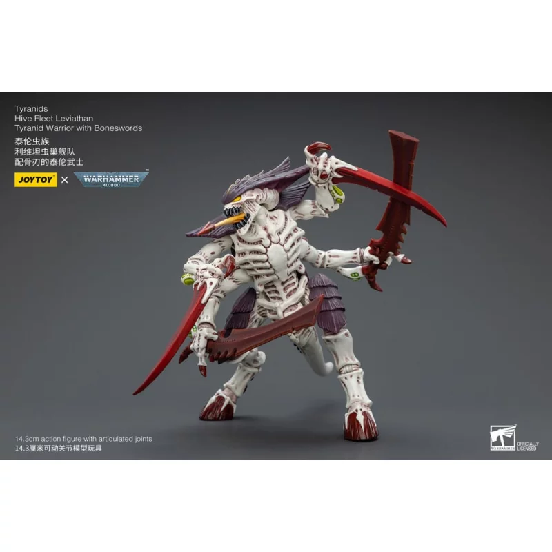 Warhammer 40k Action Figure 1/18 Tyranids Hive Fleet Leviathan Tyranid Warrior with Boneswords 14,5cm
