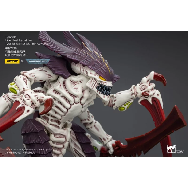 Warhammer 40k Action Figure 1/18 Tyranids Hive Fleet Leviathan Tyranid Warrior with Boneswords 14,5cm
