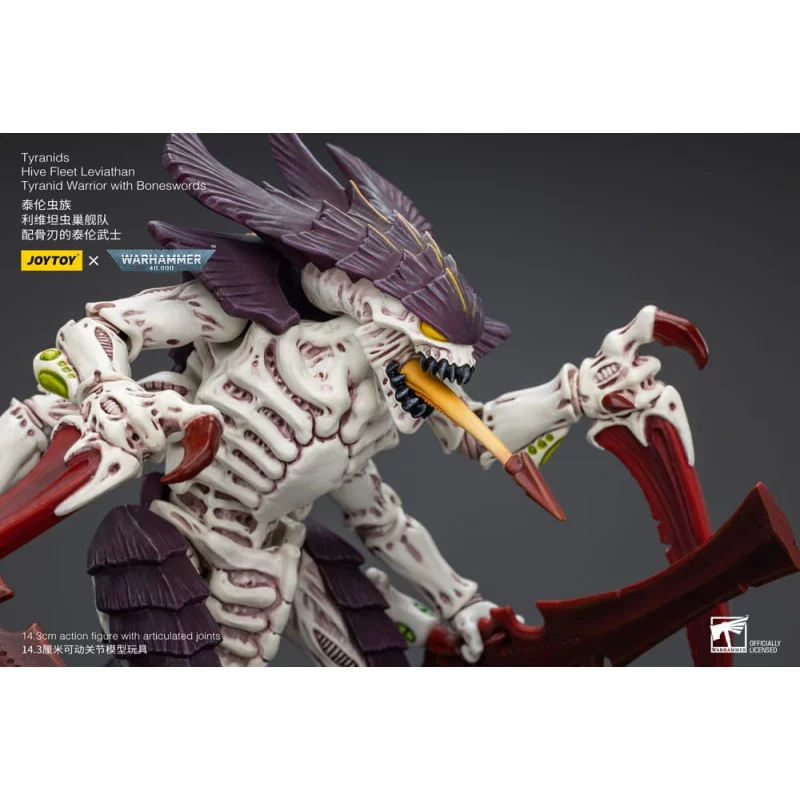 Warhammer 40k Action Figure 1/18 Tyranids Hive Fleet Leviathan Tyranid Warrior with Boneswords 14,5cm