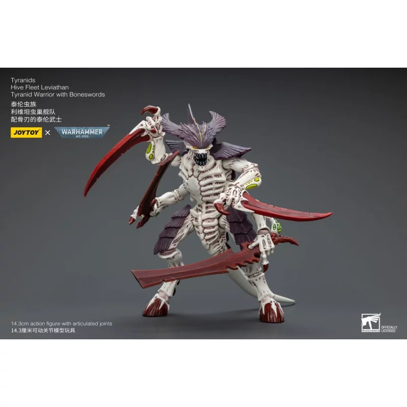 Warhammer 40k Action Figure 1/18 Tyranids Hive Fleet Leviathan Tyranid Warrior with Boneswords 14,5cm