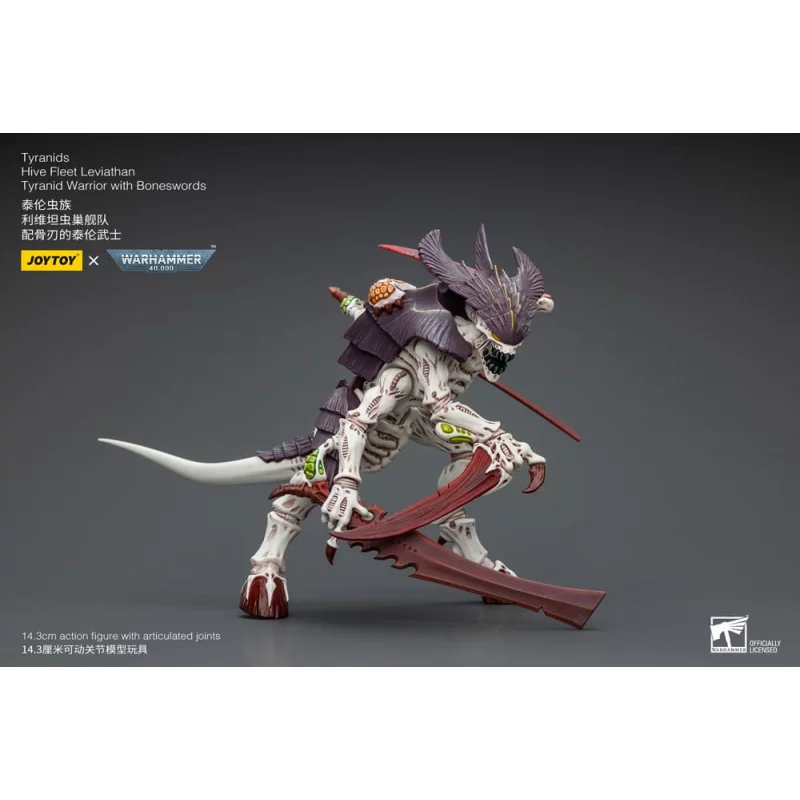 Warhammer 40k Action Figure 1/18 Tyranids Hive Fleet Leviathan Tyranid Warrior with Boneswords 14,5cm
