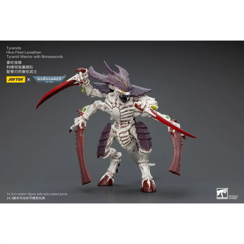 Warhammer 40k Action Figure 1/18 Tyranids Hive Fleet Leviathan Tyranid Warrior with Boneswords 14,5cm