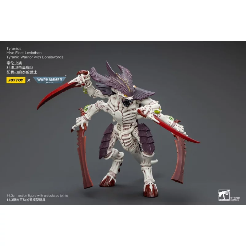Warhammer 40k Action Figure 1/18 Tyranids Hive Fleet Leviathan Tyranid Warrior with Boneswords 14,5cm