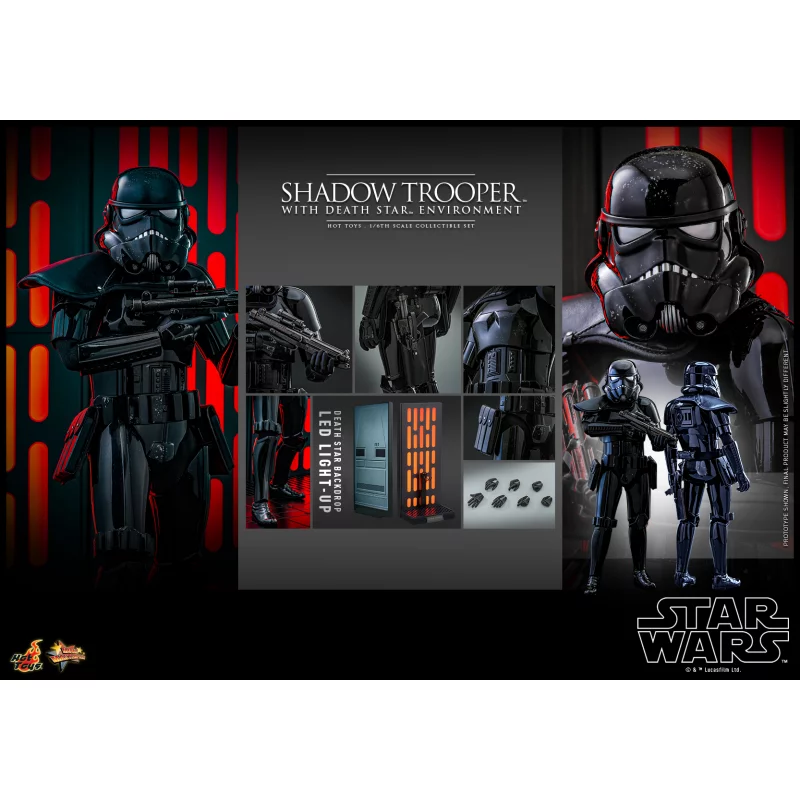 Hot Toys MMS737 Star Wars Collectible Action Figurine 1/6 Shadow Trooper with Death Star Environment 30cm
